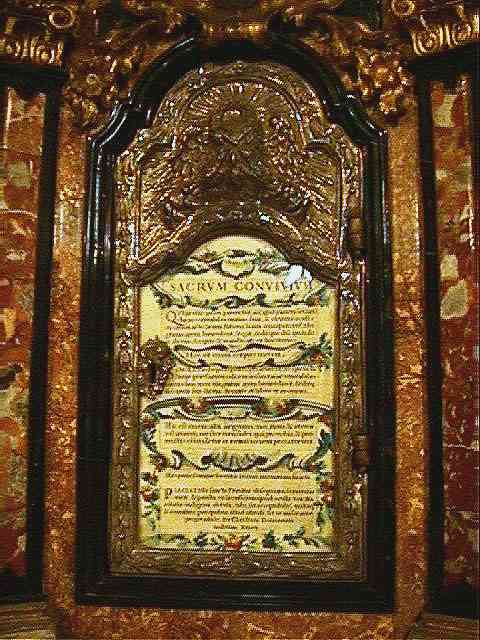 The silver opening of the Tabernacle of San Sisinio's Church
